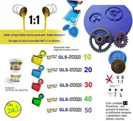 Prochima GS731K1 GLS-50 Gomma siliconica per stampi elastici, 1 kg 